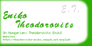 eniko theodorovits business card