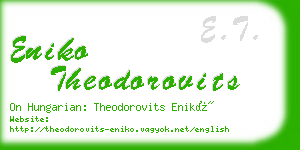 eniko theodorovits business card